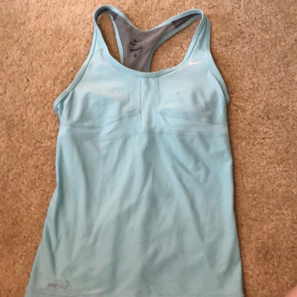 Light blue/teal Nike tank top